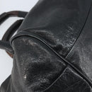Chloe Etel Hand Bag Leather 2way Black Gold Auth BAZ546-13