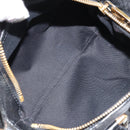 Chloe Etel Hand Bag Leather 2way Black Gold Auth BAZ546-19