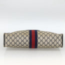 GUCCI GG Supreme Sherry Line Hand Bag PVC Navy Gold 010 378 Auth BAZ548-10