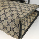 GUCCI GG Supreme Sherry Line Hand Bag PVC Navy Gold 010 378 Auth BAZ548-13