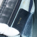 GUCCI GG Supreme Sherry Line Hand Bag PVC Navy Gold 010 378 Auth BAZ548-22