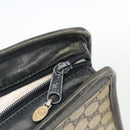 GUCCI GG Supreme Sherry Line Hand Bag PVC Navy Gold 010 378 Auth BAZ548-7