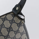 GUCCI GG Supreme Shoulder Bag PVC Navy Silver Auth BAZ550-11