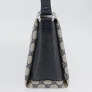 GUCCI GG Supreme Shoulder Bag PVC Navy Silver Auth BAZ550-3
