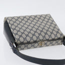 GUCCI GG Supreme Shoulder Bag PVC Navy Silver Auth BAZ550-7
