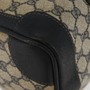 GUCCI GG Supreme Boston Bag PVC Navy Gold Auth BAZ551-10