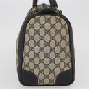 GUCCI GG Supreme Boston Bag PVC Navy Gold Auth BAZ551-4