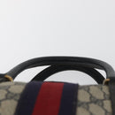 GUCCI GG Supreme Boston Bag PVC Navy Gold Auth BAZ551-8