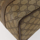 GUCCI GG Supreme Web Sherry Line Boston Bag PVC Beige Gold 40 02 006 Auth BAZ553-16