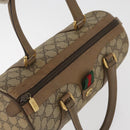 GUCCI GG Supreme Web Sherry Line Boston Bag PVC Beige Gold 40 02 006 Auth BAZ553-6