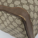 GUCCI GG Supreme Web Sherry Line Boston Bag PVC Beige 02 98 8 0468 Auth BAZ555-16
