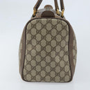 GUCCI GG Supreme Web Sherry Line Boston Bag PVC Beige 02 98 8 0468 Auth BAZ555-4
