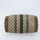 GUCCI GG Supreme Web Sherry Line Boston Bag PVC Beige 02 98 8 0468 Auth BAZ555-5