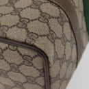 GUCCI GG Supreme Web Sherry Line Boston Bag PVC Beige Gold 40 02 006 Auth BAZ556-17