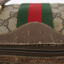 GUCCI GG Supreme Web Sherry Line Boston Bag PVC Beige Gold 40 02 006 Auth BAZ556-8