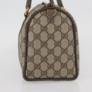 GUCCI GG Supreme Web Sherry Line Boston Bag PVC Beige Gold 40 02 006 Auth BAZ556-3
