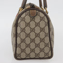 GUCCI GG Supreme Web Sherry Line Boston Bag PVC Beige Gold 40 02 006 Auth BAZ556-4