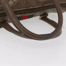 GUCCI GG Supreme Web Sherry Line Boston Bag PVC Beige Gold 40 02 006 Auth BAZ556-7