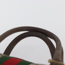GUCCI GG Supreme Web Sherry Line Boston Bag PVC Beige Gold 40 02 006 Auth BAZ556-14
