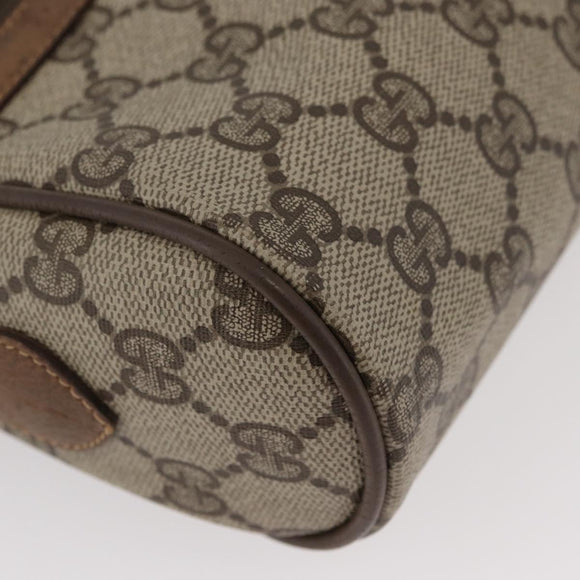 GUCCI GG Supreme Web Sherry Line Shoulder Bag PVC Beige 98 02 004 Auth BAZ558
