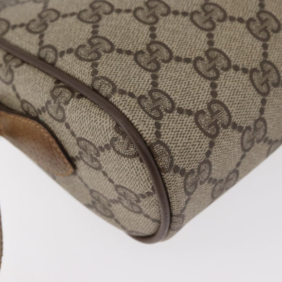 GUCCI GG Supreme Web Sherry Line Shoulder Bag PVC Beige 98 02 004 Auth BAZ558