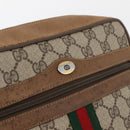 GUCCI GG Supreme Web Sherry Line Shoulder Bag PVC Beige 98 02 004 Auth BAZ558-16
