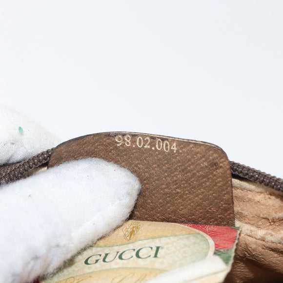 GUCCI GG Supreme Web Sherry Line Shoulder Bag PVC Beige 98 02 004 Auth BAZ558