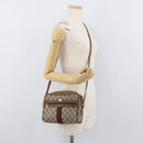 GUCCI GG Supreme Web Sherry Line Shoulder Bag PVC Beige 98 02 004 Auth BAZ558-23