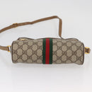 GUCCI GG Supreme Web Sherry Line Shoulder Bag PVC Beige 98 02 004 Auth BAZ558-9