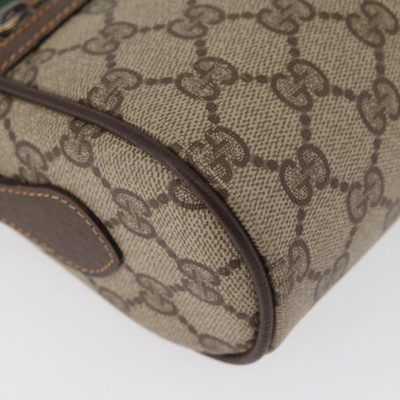 GUCCI GG Supreme Web Sherry Line Shoulder Bag PVC Beige 56 02 087 Auth BAZ559