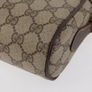 GUCCI GG Supreme Web Sherry Line Shoulder Bag PVC Beige 56 02 087 Auth BAZ559-13