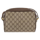 GUCCI GG Supreme Web Sherry Line Shoulder Bag PVC Beige 56 02 087 Auth BAZ559-3