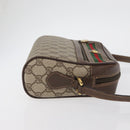 GUCCI GG Supreme Web Sherry Line Shoulder Bag PVC Beige 56 02 087 Auth BAZ559-4