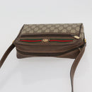 GUCCI GG Supreme Web Sherry Line Shoulder Bag PVC Beige 56 02 087 Auth BAZ559-6