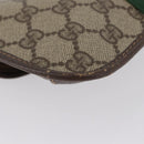 GUCCI GG Supreme Web Sherry Line Pouch PVC Beige Red 014 89 5205 Auth BAZ563-10