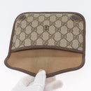 GUCCI GG Supreme Web Sherry Line Pouch PVC Beige Red 014 89 5205 Auth BAZ563-13