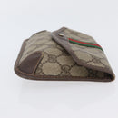 GUCCI GG Supreme Web Sherry Line Pouch PVC Beige Red 014 89 5205 Auth BAZ563-4