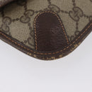 GUCCI GG Supreme Web Sherry Line Pouch PVC Beige Red 014 89 5205 Auth BAZ563-8