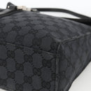 GUCCI GG Canvas Jackie Schultertasche Leder Schwarz Silber 001 3355 Auth BAZ566A-9
