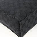GUCCI GG Canvas Jackie Shoulder Bag Leather Black Silver 001 3355 Auth BAZ566A-16