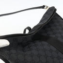GUCCI GG Canvas Jackie Schultertasche Leder Schwarz Silber 001 3355 Auth BAZ566A-10