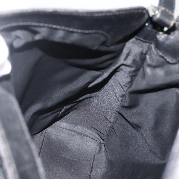GUCCI GG Canvas Jackie Schultertasche Leder Schwarz Silber 001 3355 Auth BAZ566A