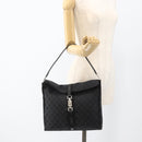 GUCCI GG Canvas Jackie Schultertasche Leder Schwarz Silber 001 3355 Auth BAZ566A-23