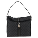GUCCI GG Canvas Jackie Schultertasche Leder Schwarz Silber 001 3355 Auth BAZ566A-13