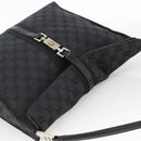 GUCCI GG Canvas Jackie Schultertasche Leder Schwarz Silber 001 3355 Auth BAZ566A-6