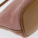 GUCCI Accessory Pouch Suede Pink Gold 039 1103 Auth BAZ567-10