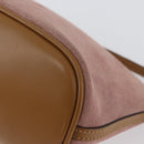 GUCCI Accessory Pouch Suede Pink Gold 039 1103 Auth BAZ567-11