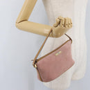 GUCCI Accessory Pouch Suede Pink Gold 039 1103 Auth BAZ567-21