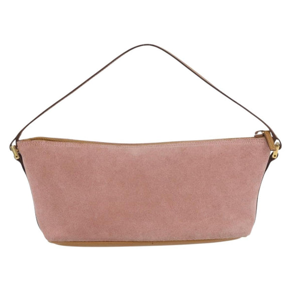 GUCCI Accessory Pouch Suede Pink Gold 039 1103 Auth BAZ567