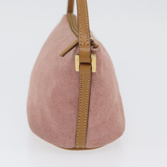 GUCCI Accessory Pouch Suede Pink Gold 039 1103 Auth BAZ567
